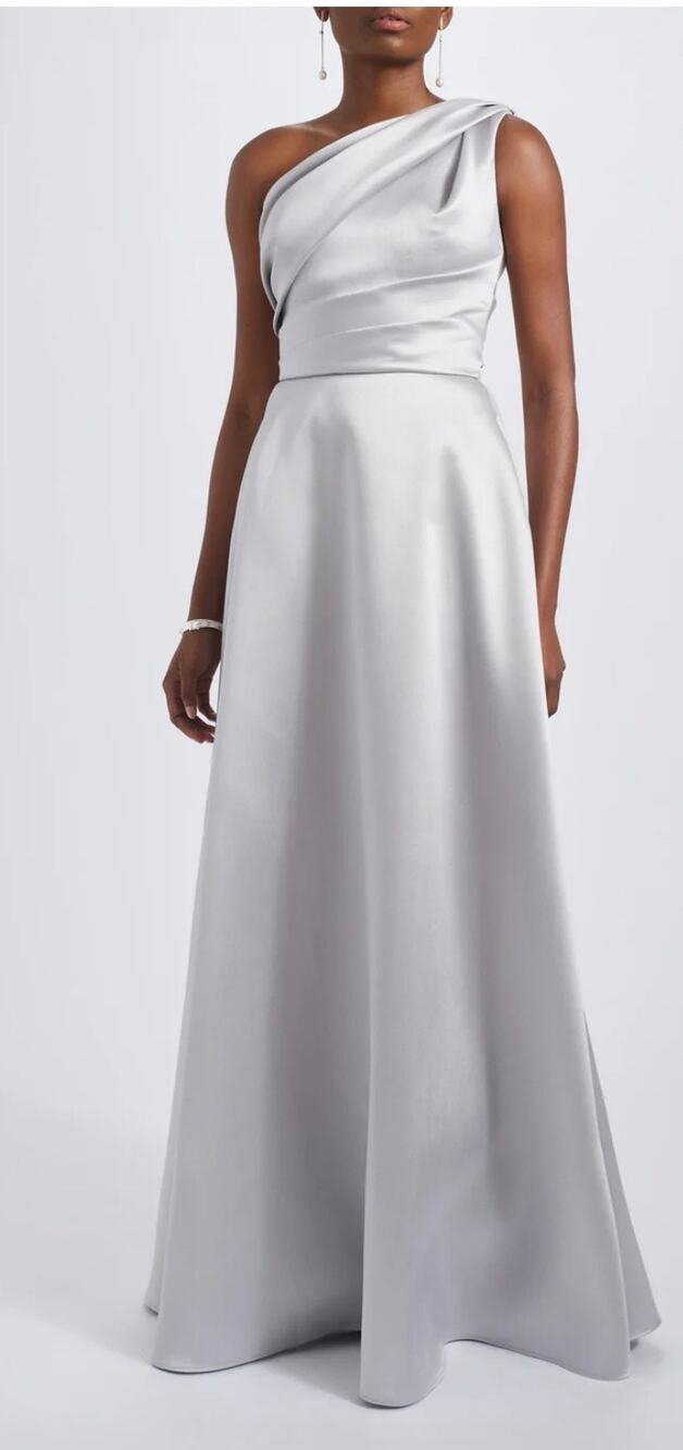 Amsale Evening One-Shoulder Mikado Gown P813M, Size 16